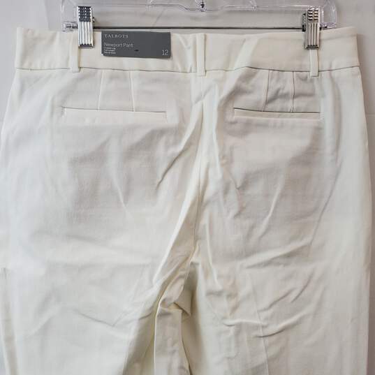 Talbots Newport White Pant Women's 12 NWT image number 2