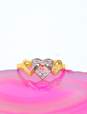 10k Yellow Gold Diamond Accent Open Heart Ring 1.3g image number 3