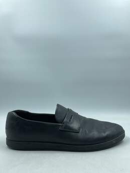 Authentic Prada Black Leather Loafers M 10