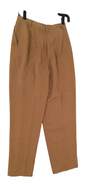 Womens Khaki Pleated Front Pockets Straight Leg Chino Pants Size 10P image number 1