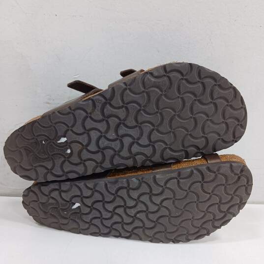 Birkenstocks Leather Slip-In Sandals Men Size 7 Women Size 9 image number 5