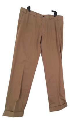 NWT Mens Khaki Straight Leg Flat Front Dress Pants Size 38 X 34