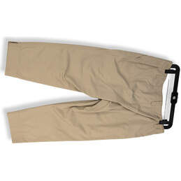 Womens Tan Flat Front Slash Pockets Straight Leg Capri Pants Size 6 alternative image