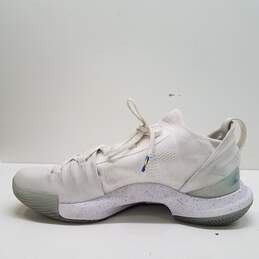 Under Armour Curry 5 Low Triple White Athletic Shoes Men's Size 9 alternative image