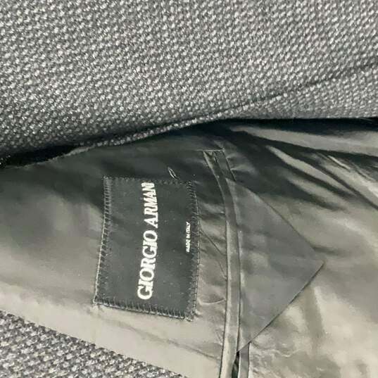 Giorgio Armani Mens Gray Notch Lapel Two-Button Blazer Size 54 With COA image number 3
