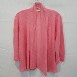 Eileen Fisher Pink Linen Cardigan Sweater Women's Size M