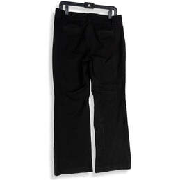 Womens Black Flat Front Welt Pocket Straight Leg Ankle Pants Size 10 alternative image