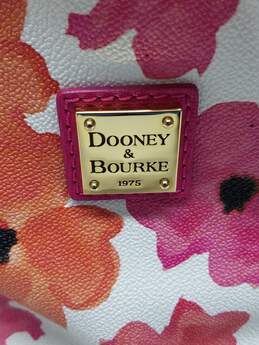 AUTHENTICATED Dooney and Bourke Pink and Orange Floral Patterned Crossbody Bag alternative image
