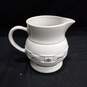 Longaberger Pottery Woven Traditions Ivory & Green Pitcher image number 1
