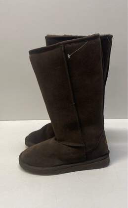 Gypsy Soule Brown Suede Shearling Boots Shoes Women's Size 6 B alternative image