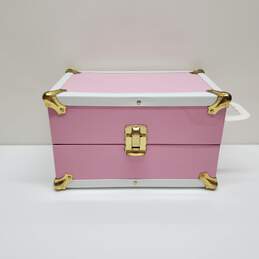 Vintage Doll Trunk Pink Chest 10x6x6in.