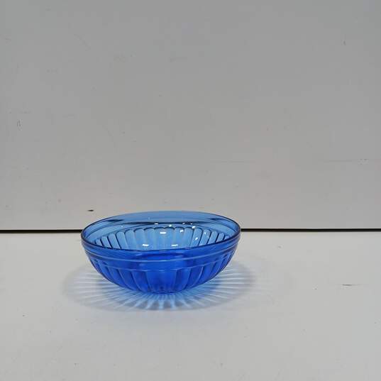 Bundle of 6 Hazel Atlas Moderntone Cobalt Blue Depression Glass Dishes image number 4