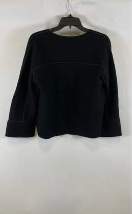 NWT Ann Taylor Loft Womens Black 3/4 Sleeve Open Front Boxy Cropped Jacket Sz M alternative image