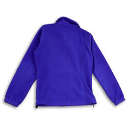 Womens Purple Collared Long Sleeve Fleece Full-Zip Jacket Size Medium alternative image