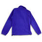 Womens Purple Collared Long Sleeve Fleece Full-Zip Jacket Size Medium image number 2