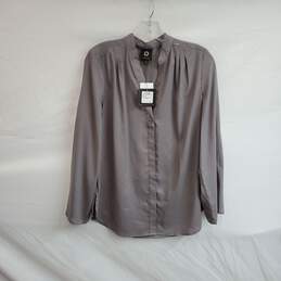 Amber Sun Gray Long Sleeved Blouse WM Size S NWT