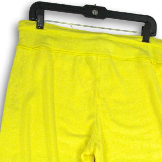 Calvin Klein Womens Yellow Drawstring Waist Cropped Capri Pants Size XL image number 4