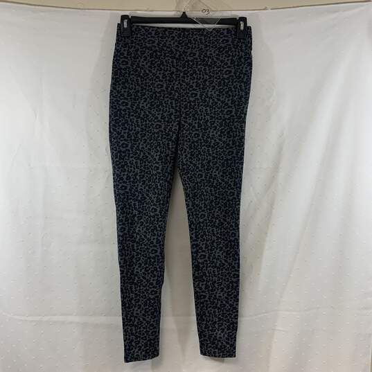 Women's Gray Leopard Print Pants, Sz. S image number 1
