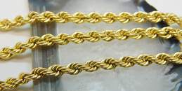 10K Yellow Gold Twisted Rope Chain Necklace 3.8g alternative image