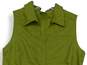 Womens Green Sleeveless Collared V-Neck Side Slit Pullover Blouse Top Sz 12 image number 3