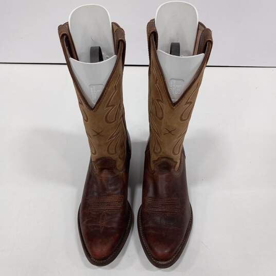 Men's Leather Cowboy Boots Size 9.5 image number 3