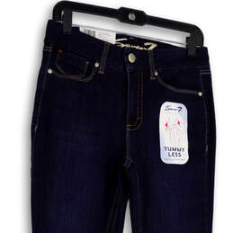 NWT Womens Blue Denim Tummyless High Rise Slimming Skinny Leg Jeans Size 6 alternative image