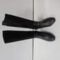 Women's Black Leather Shin High Boots Size 8 image number 1