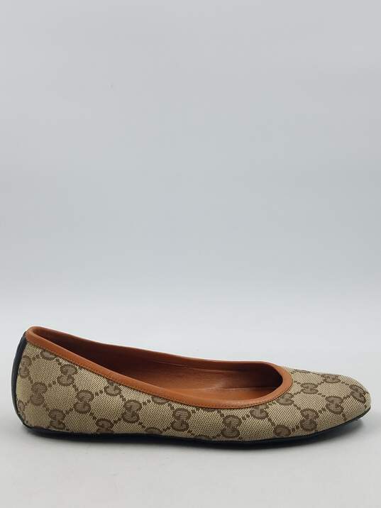 Authentic Gucci GG Terracotta Flats W 6B image number 1
