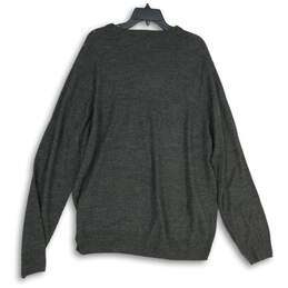 NWT Mens Gray Long Sleeve Round Neck Ribbed Hem Pullover Sweater Size XXL alternative image