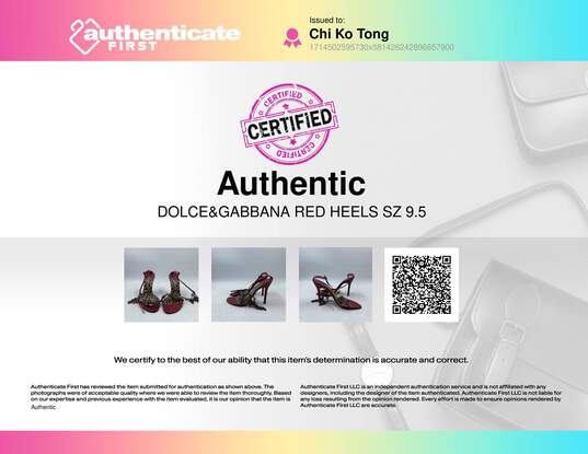 Dolce&Gabbana Red heel Heel Women 9.5 image number 9