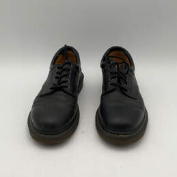 Womens 11849 Black Leather Round Toe Lace-Up Oxford Dress Shoes Size 10