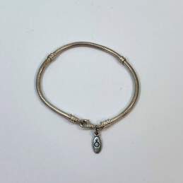 Designer Pandora 925 Sterling Silver Snake Chain Lobster Clasp Charm Bracelet alternative image