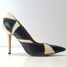 Rachel Roy Snakeskin Embossed Leather Multi Pump Heels Shoes Size 7.5 B