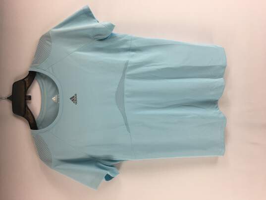 Adidas Men Light Blue Athletic Shirt L image number 1