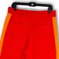 Womens Orange Red Drawstring Stretch Elastic Waist Jogger Pants Size Large image number 4