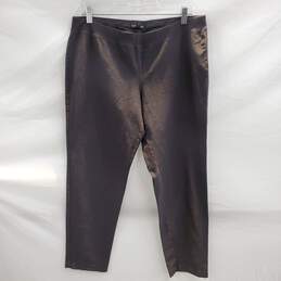 Eileen Fisher Dark Gray Nylon Blend Stretch Pants Women's Size L
