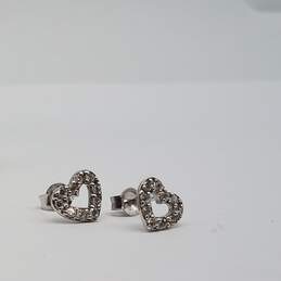 Sterling Silver Crystal Earrings Bundle 3pcs 6.4g alternative image