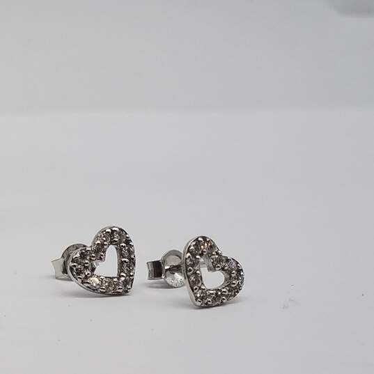 Sterling Silver Crystal Earrings Bundle 3pcs 6.4g image number 2
