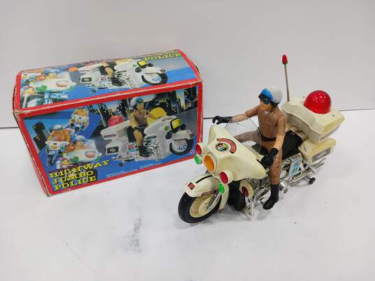 Vintage 1984 Son AI Toys Battery Opperated Highway Jumbo Police Motorcycle image number 1