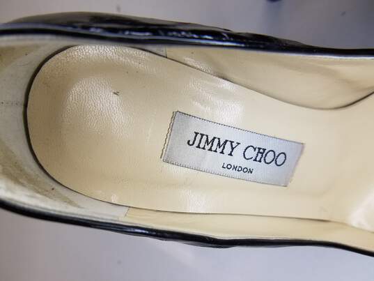 Jimmy Choo Black Patent Leather Pumps Size 5.5 (Authenticated) image number 8