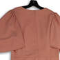 NWT Womens Pink Flared Sleeve Round Neck Back Zip Sheath Dress Size XL image number 4