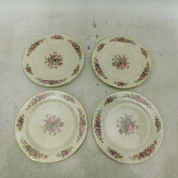 Thomas Ivory Bavaria Floral Gold Trim Dinner Plates Set of 4