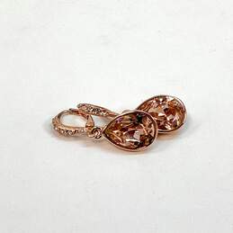 Designer Givenchy Rose Gold-Tone Crystal Pave Linear Dangle Earrings alternative image