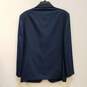 Mens Blue Wool Blend Notch Collar Long Sleeve Single Breasted Blazer Sz 50 image number 2