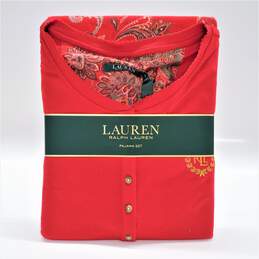Lauren Ralph Lauren NWT Holiday Red Knit Top & Woven Pant Pajama Gift Set Women's Size XL