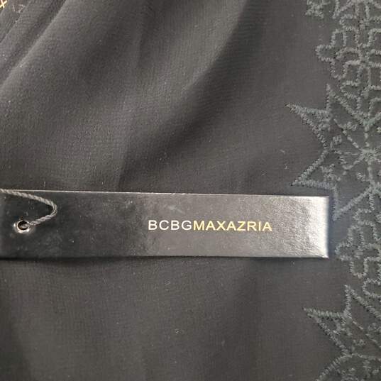 BCBG Maxazria Women Black Sheer Lace Blouse M NWT image number 6