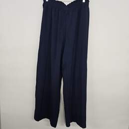 Navy Blue Flowy Pants With Sash alternative image