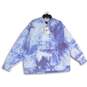 NWT Womens Purple Tie Dye Long Sleeve Drawstring Pullover Hoodie Size 1X image number 1