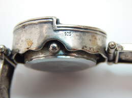 Didae Shablool Israel 925 Rustic Scrolled Textured Paneled Bracelet Watch 36.7g