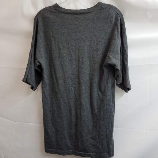 Eileen Fisher Grey Knit V-Neck Sweater Size XS image number 2